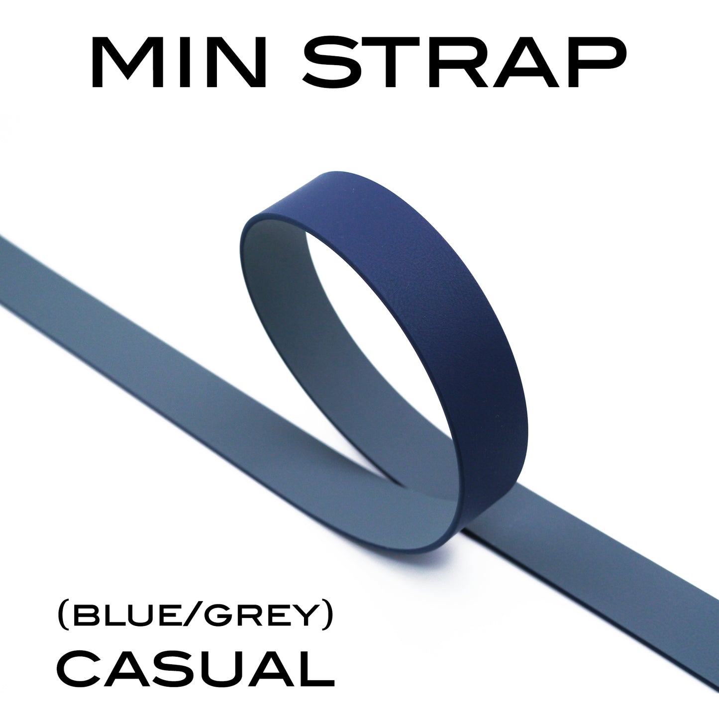 MIN BELT - BLACK P1 BUCKLE, CASUAL STRAP